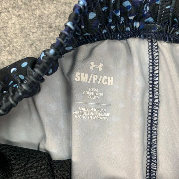 Under Armour Basketball Shorts Mens S Small Black Printed Hidden Drawstring Gym - Picture 5 of 12